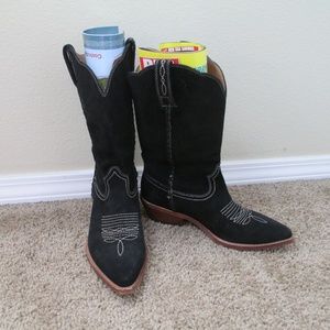 Patricia Nash Cowboy Boots Black 7.5